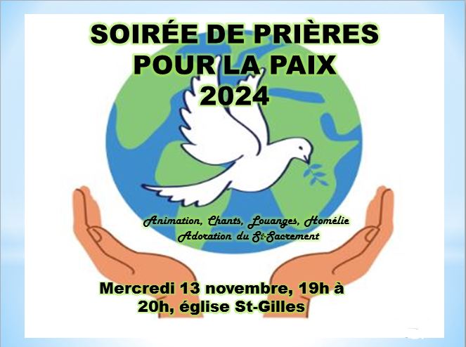 Soirée de prière pour la paix le 13 novembre 2024