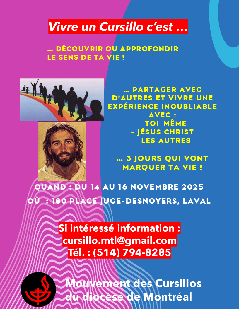 Affiche Cursillo novembre 2025 Laval
